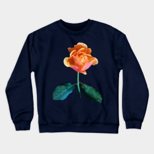 Orange and Pink Rose Crewneck Sweatshirt